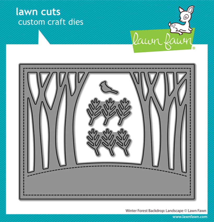 Lawn Fawn - Stanzschablone "Winter Forest Backdrop: Landscape" Lawn Cuts Dies