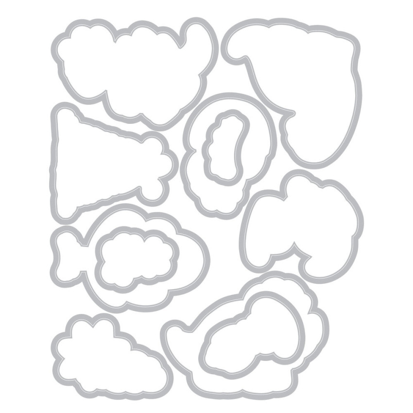 Sizzix - Stempelset & Stanzschablone "Dinosaur Adventures" Kid Create Clear Stamps Set & Framelits Die