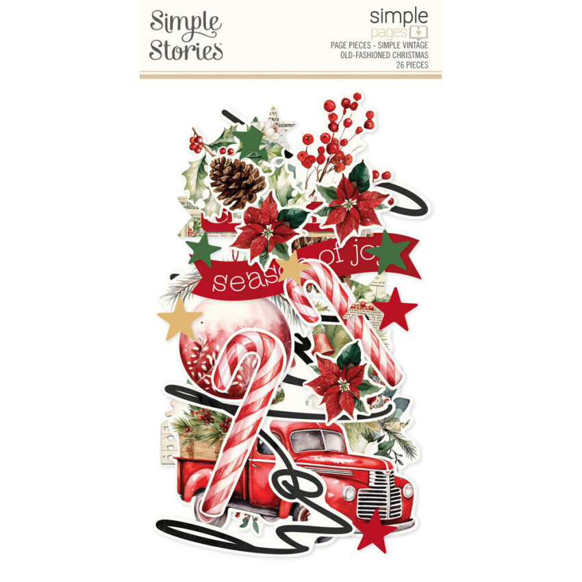 Simple Stories - Collectors Essential Kit "Simple Vintage Old-Fashioned Christmas" 12 Bogen Designpapier
