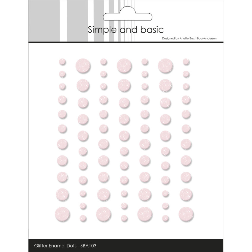 Simple and Basic - Glitter Enamel Dots "Light Pink"