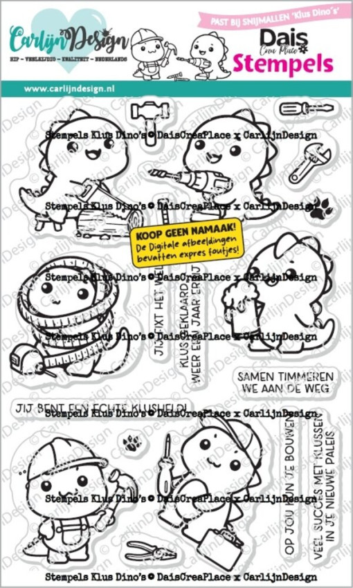 Carlijn Design - Stempelset "DIY Dinosaurs" Clear Stamps