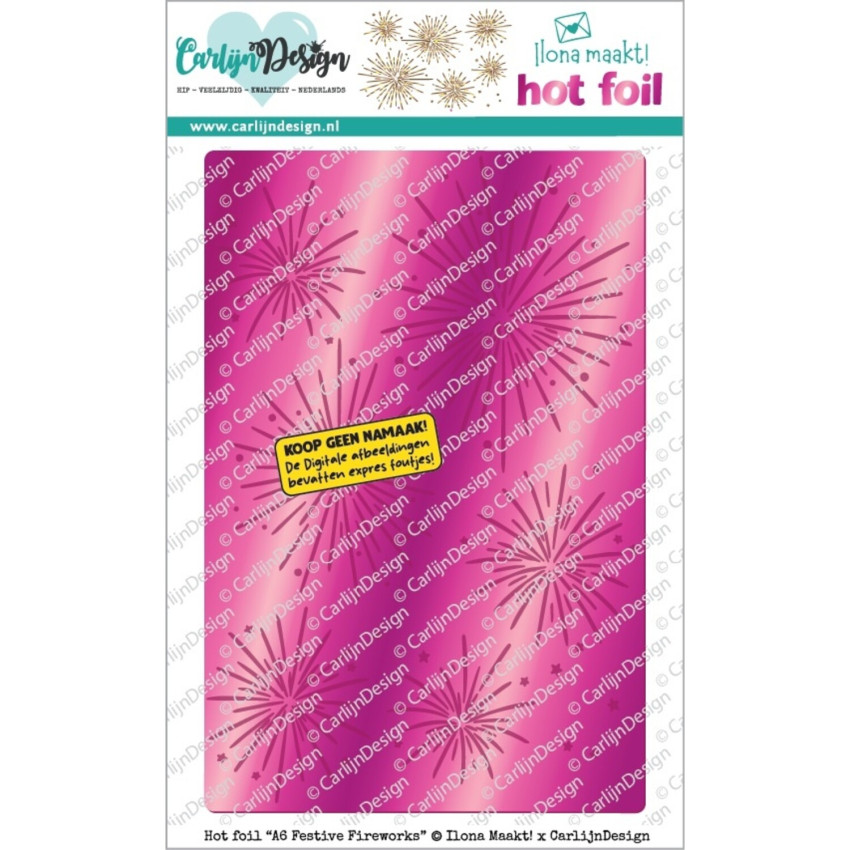 Carlijn Design "Festive Fireworks" Hot Foil A6
