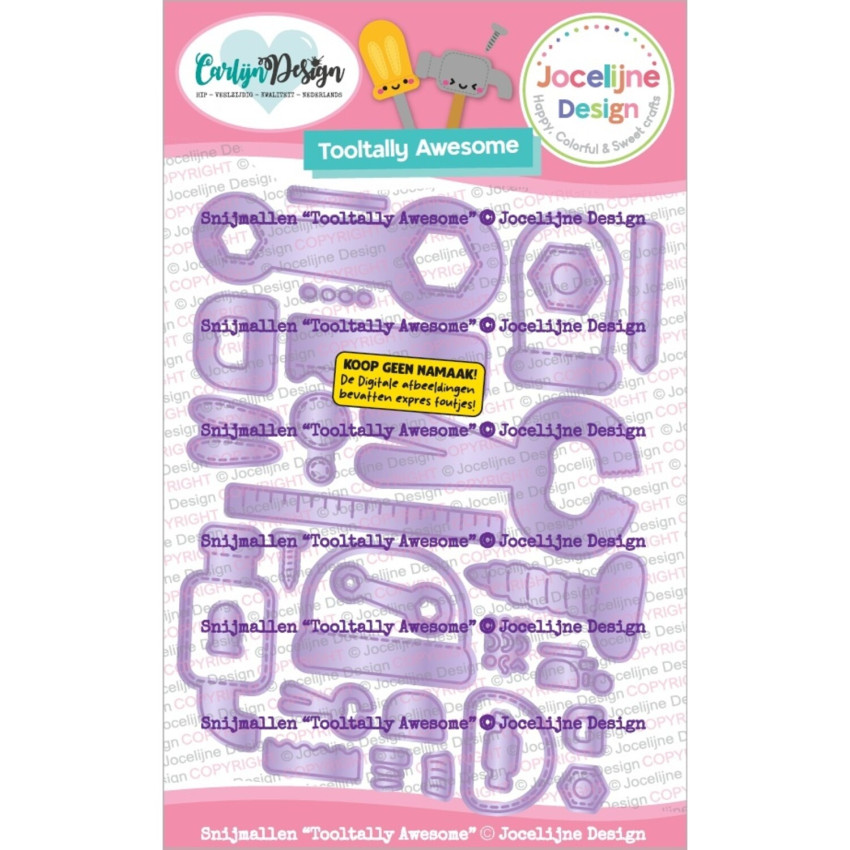 Carlijn Design - Stanzschablone "Tooltally Awesome by Jocelijne Design" Dies