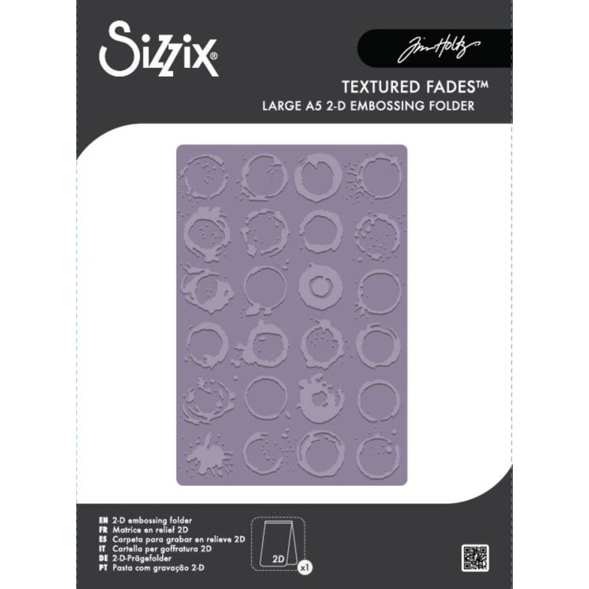 Sizzix - 2D Prägefolder "Large Vault Ringer" Embossing Folder Design by Tim Holtz