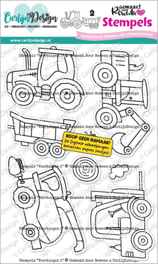 Carlijn Design - Stempelset "Vehicles 2" Clear Stamps