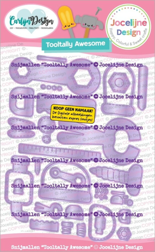 Carlijn Design - Stanzschablone "Tooltally Awesome by Jocelijne Design" Dies