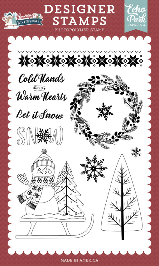 Echo Park - Stempelset "Fair Isle Border" Clear Stamps - Wonderful Winter Days
