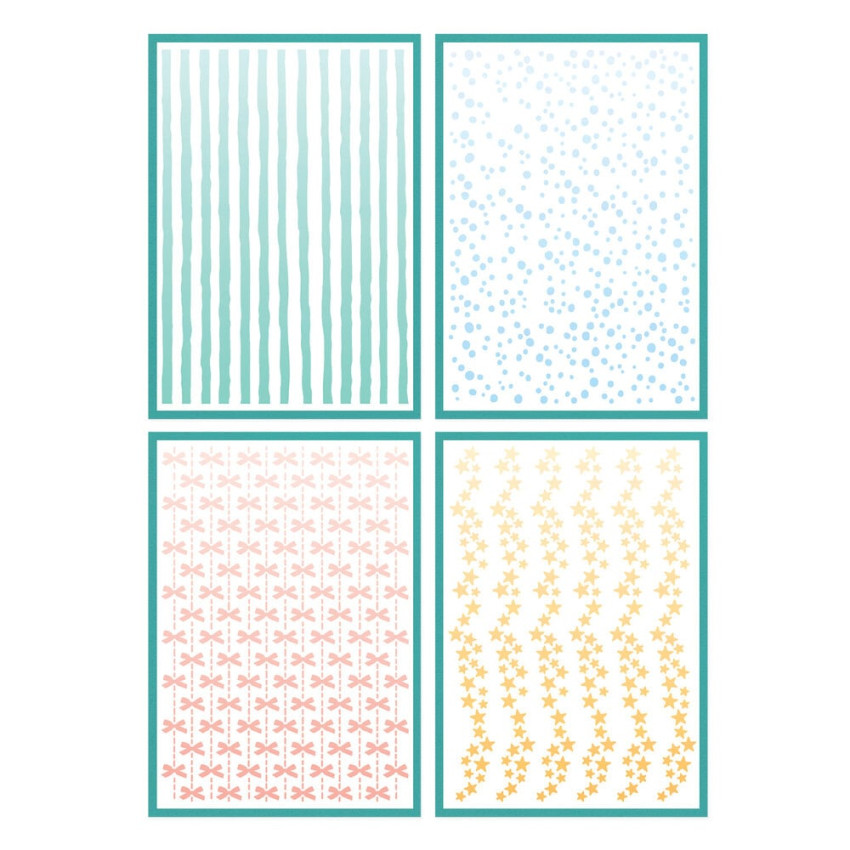 Sizzix - Schablone "Holiday Layering Stripes" Stencil Design by Vicki Boutin