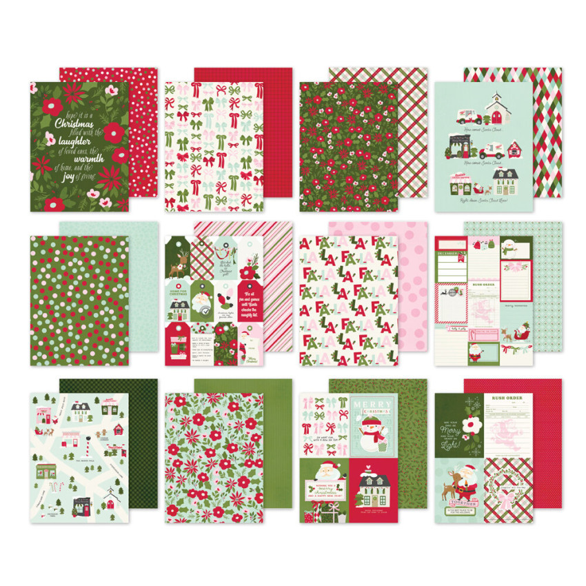 Simple Stories - Designpapier "Kringle & Co." Paper Pack 6x8 Inch - 24 Bogen