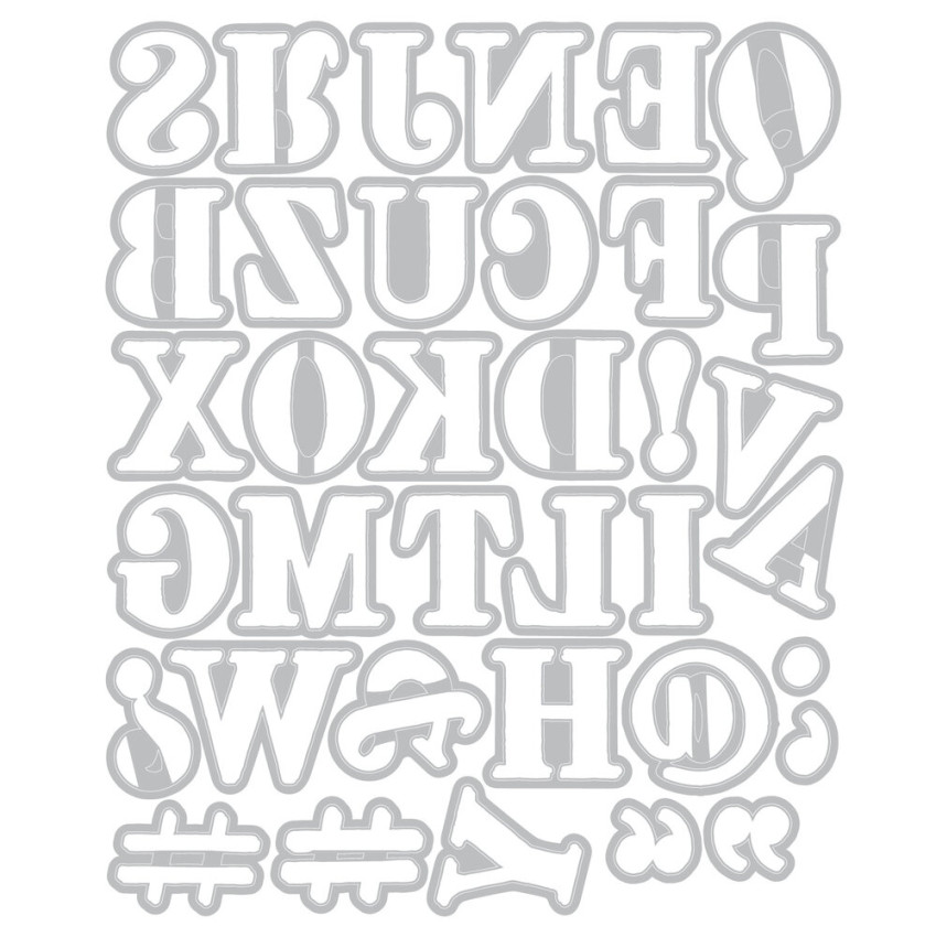 Sizzix - Stanzschablone "Lino Type Revival" Thinlits Craft Dies by 49 & Market