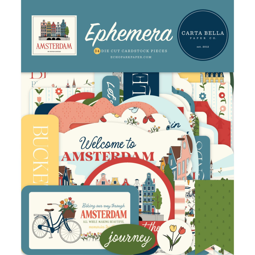 Carta Bella - Stanzteile "Amsterdam" Ephemera