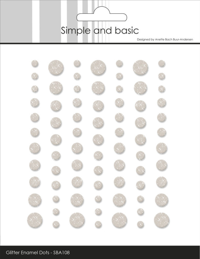 Simple and Basic - Glitter Enamel Dots "Beige"