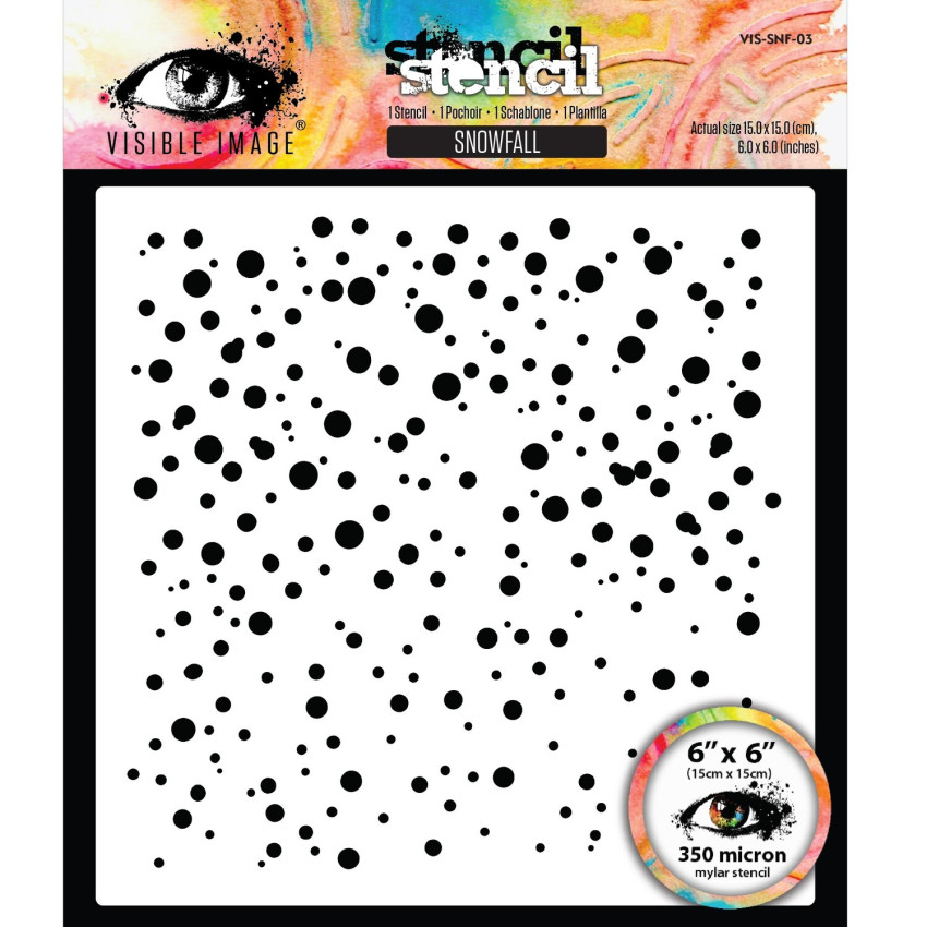Visible Image - Schablone 6x6 Inch "Snowfall" Stencil by Mark Alexander