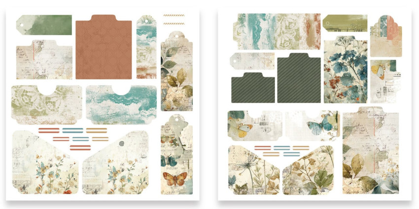 Arden Creative Studio - Stanzteile "Amber Ledgers" Ephemera Journalmakers by Katie Pertiet
