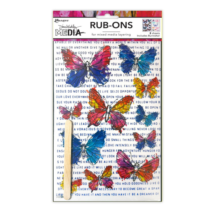 Ranger - Dina Wakley Media Rub-Ons "Flutters"