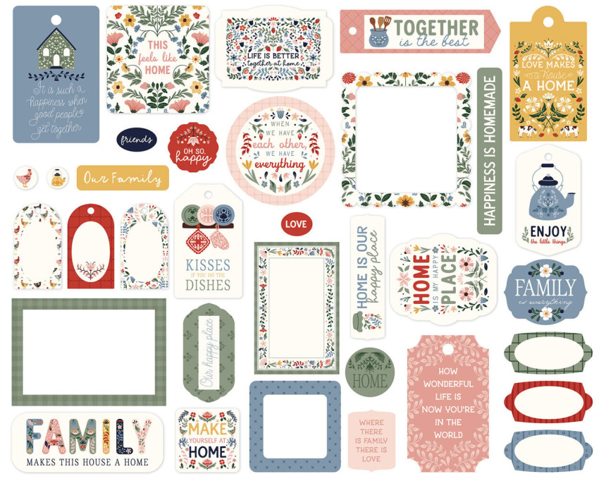 Echo Park - Stanzteile & Anhänger "Welcome Home" Frames & Tags
