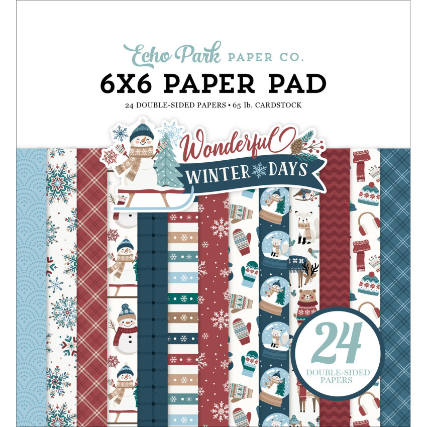 Echo Park - Designpapier "Wonderful Winter Days" Paper Pack 6x6 Inch - 24 Bogen