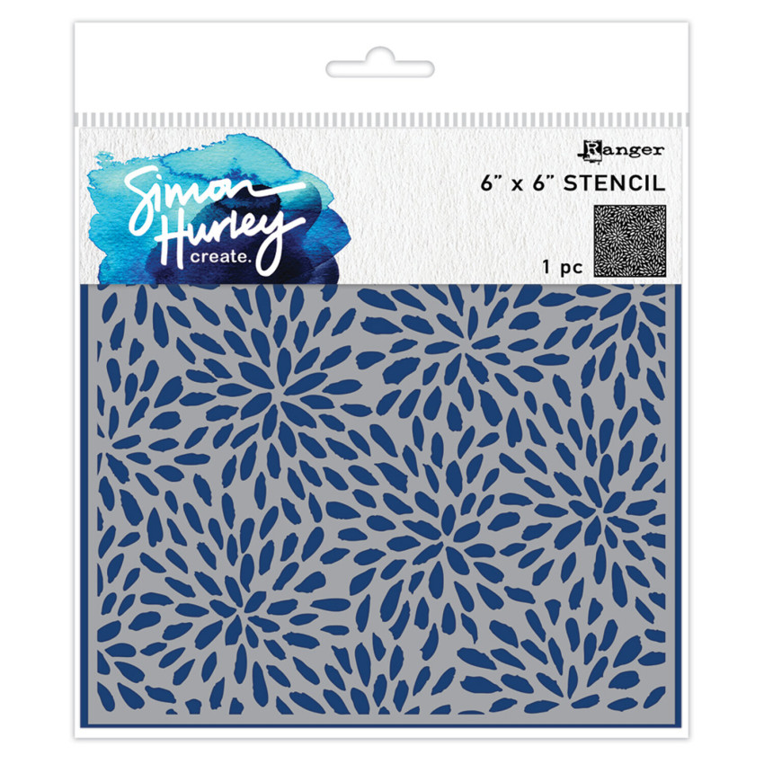 Ranger - Schablone "Painted Petals" Stencil Design by Simon Hurley create