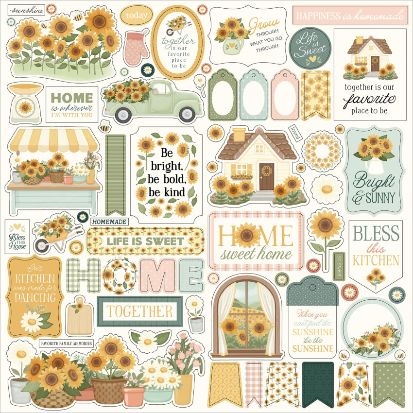 Carta Bella - Aufkleber "Home Sweet Home" Element Stickers