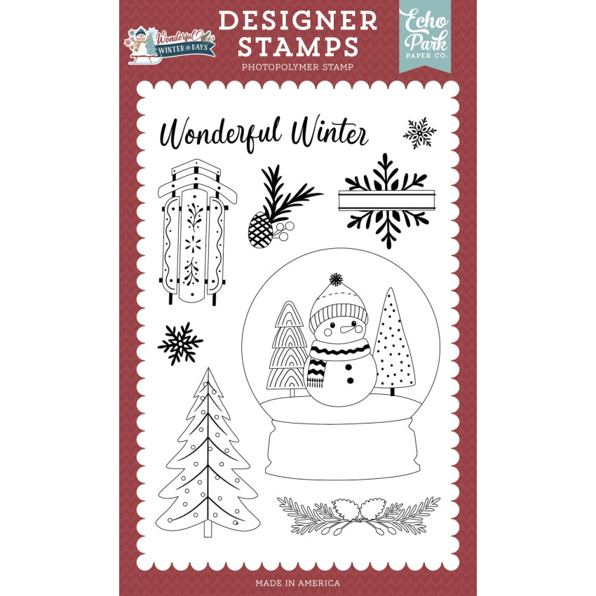 Echo Park - Stempelset "Wonderful Winter" Clear Stamps - Wonderful Winter Days