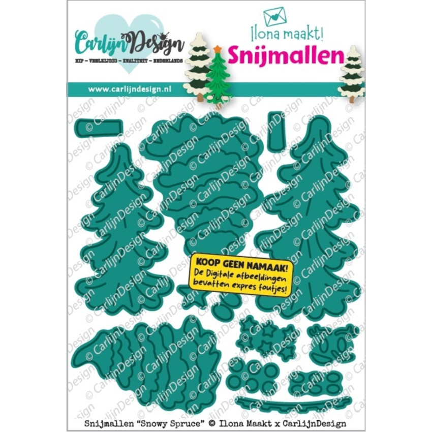 Carlijn Design - Stanzschablone "Snowy Spruce by Ilona Maakt" Dies