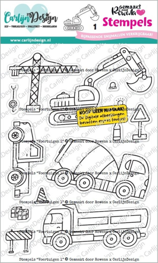 Carlijn Design - Stempelset "Vehicles 1" Clear Stamps