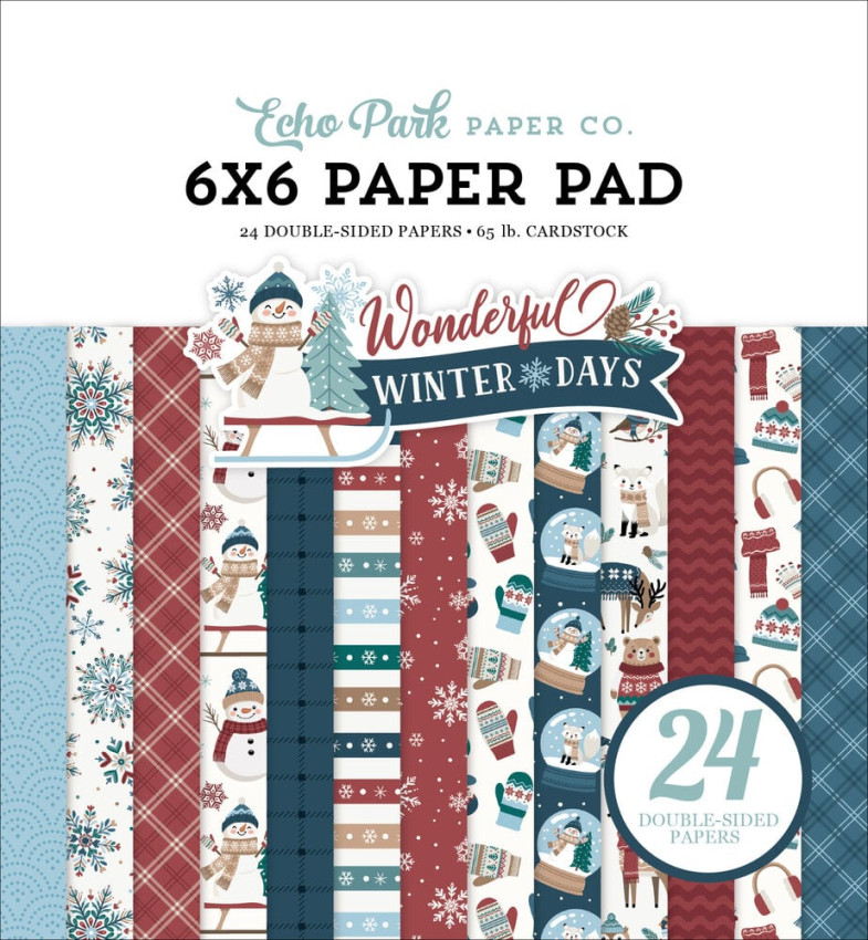 Echo Park - Designpapier "Wonderful Winter Days" Paper Pack 6x6 Inch - 24 Bogen