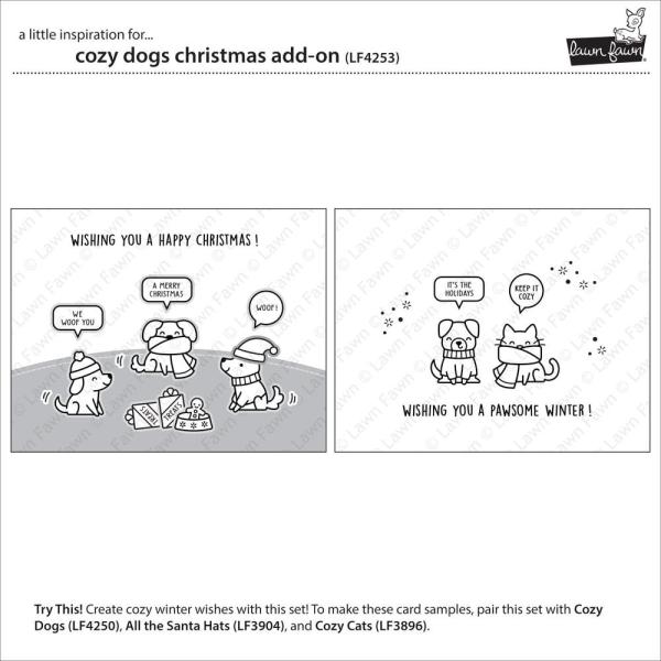 Lawn Fawn - Stempelset "Cozy Dogs Christmas Add-On" Clear Stamp