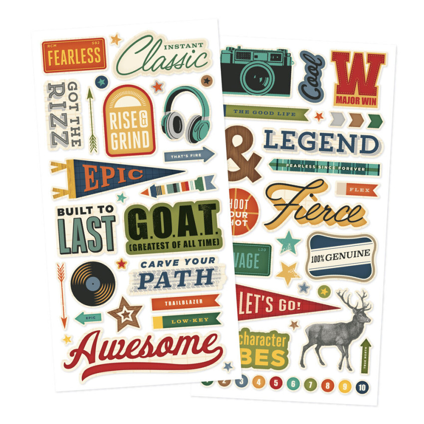 Simple Stories - Aufkleber "Rustic Legend" Foam Sticker