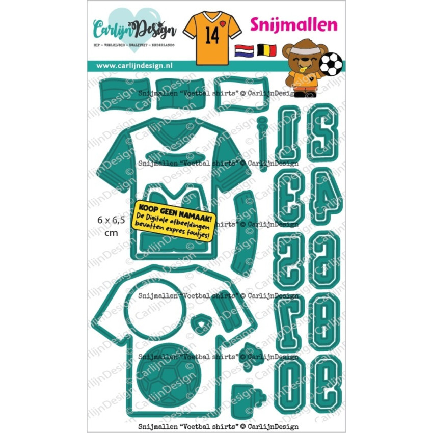Carlijn Design - Stanzschablone "Football Shirts by CarlijnDesign" Dies