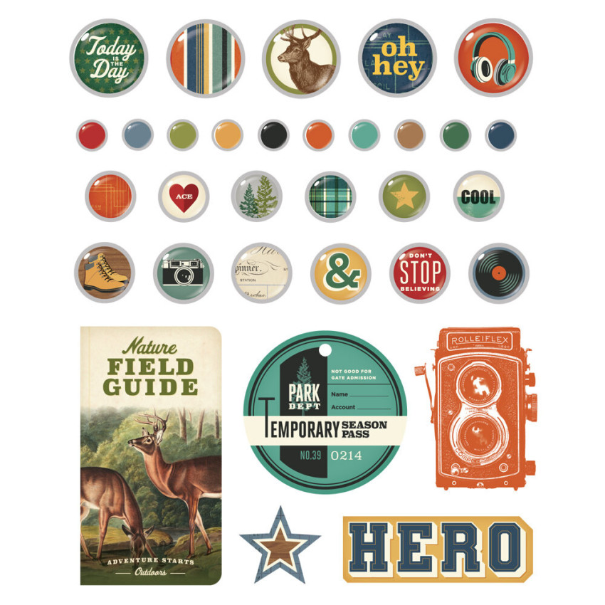 Simple Stories - Decorative Brads "Rustic Legend"