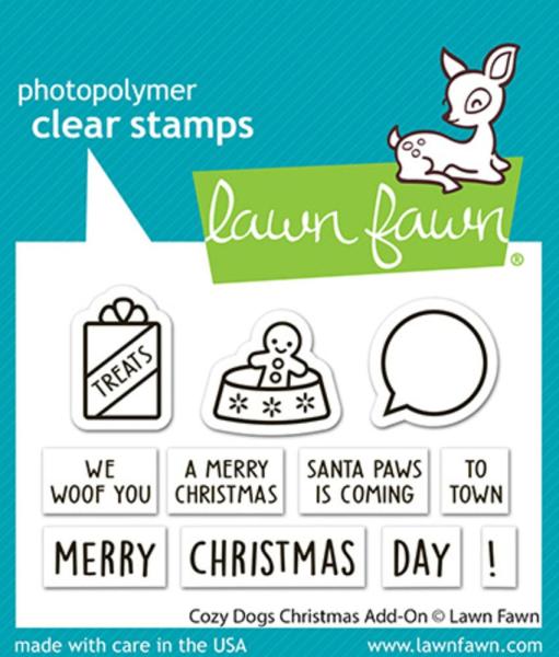 Lawn Fawn - Stempelset "Cozy Dogs Christmas Add-On" Clear Stamp