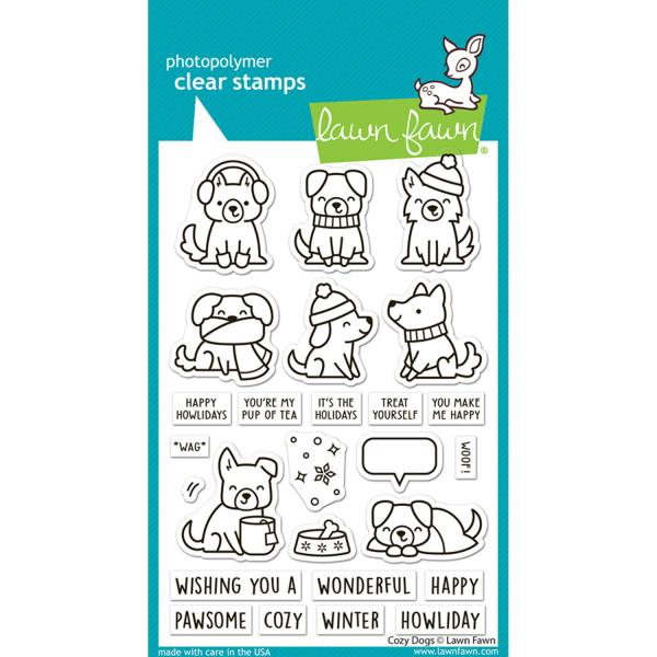Lawn Fawn - Stempelset "Cozy Dogs" Clear Stamp