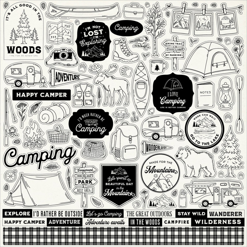 Carta Bella - Aufkleber "Great Outdoors" Element Stickers