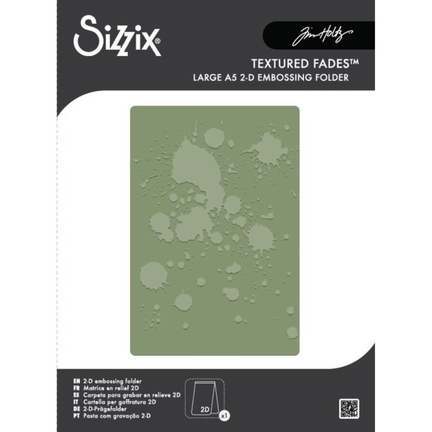 Sizzix - 2D Prägefolder "Vault Ink Splats" Embossing Folder Design by Tim Holtz
