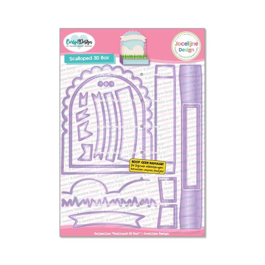 Carlijn Design - Stanzschablone "Scalloped 3D Box by Jocelijne Design" Dies