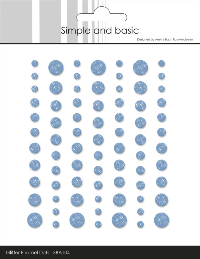 Simple and Basic - Glitter Enamel Dots "Light Blue"