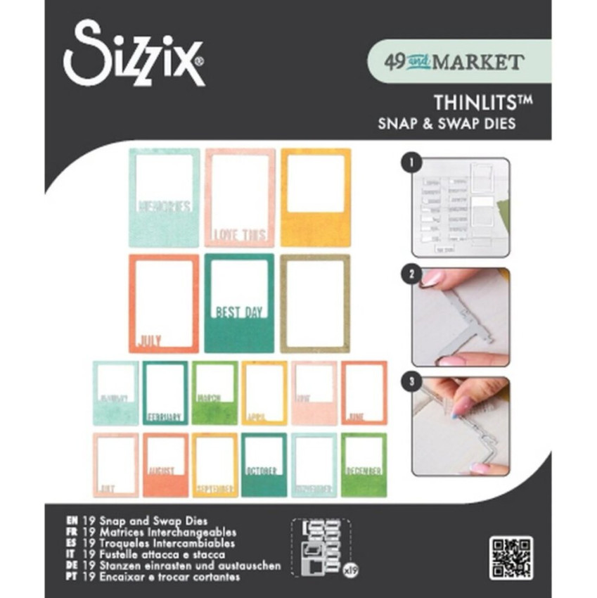 Sizzix - Stanzschablone "Snap and Swap Instamatic" Thinlits Craft Dies by 49 and Market