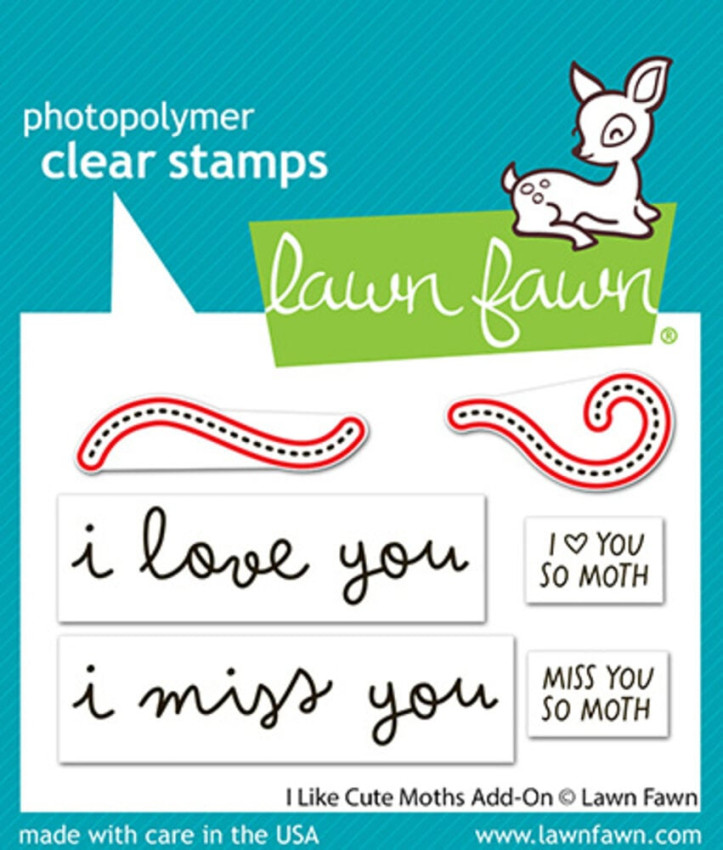 Lawn Fawn - Stanzschablone "I Like Cute Moths Add-On" Lawn Cuts Dies