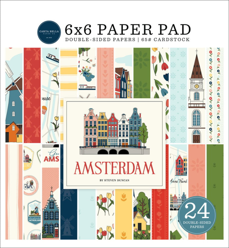 Carta Bella - Designpapier "Amsterdam" Paper Pad 6x6 Inch - 24 Bogen
