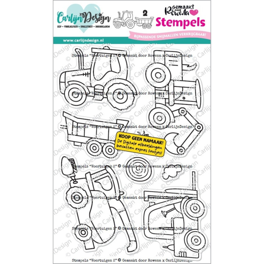 Carlijn Design - Stempelset "Vehicles 2" Clear Stamps