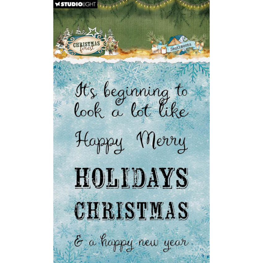 Studio Light - Stempel "Sentiments" Christmas Forest Clear Stamps