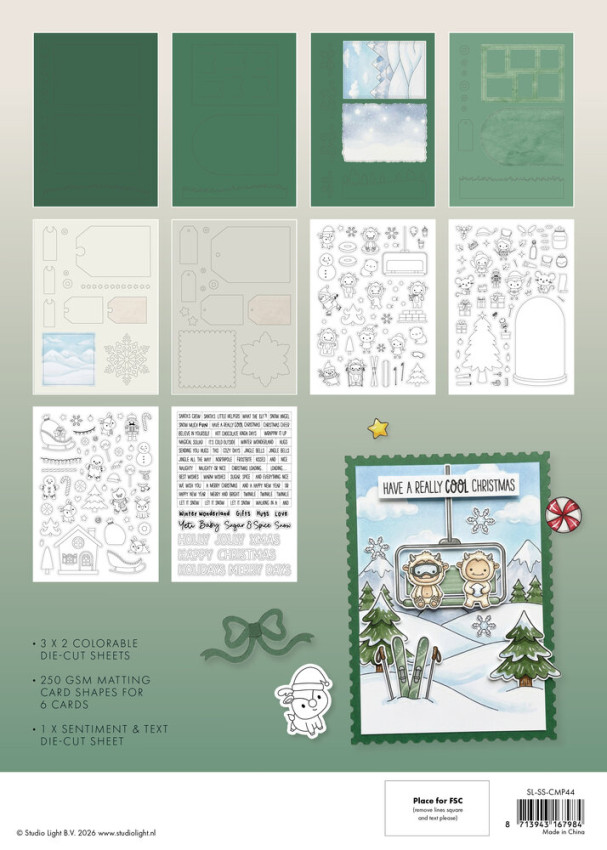 Studio Light  "Sweet Stories Christmas" Cardmaking Pad A4