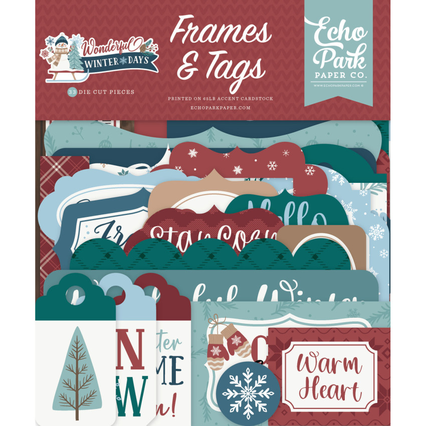 Echo Park - Stanzteile & Anhänger "Wonderful Winter Days" Frames & Tags