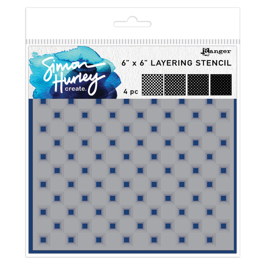 Ranger - Schablone "Checkered" Stencil Design by Simon Hurley create