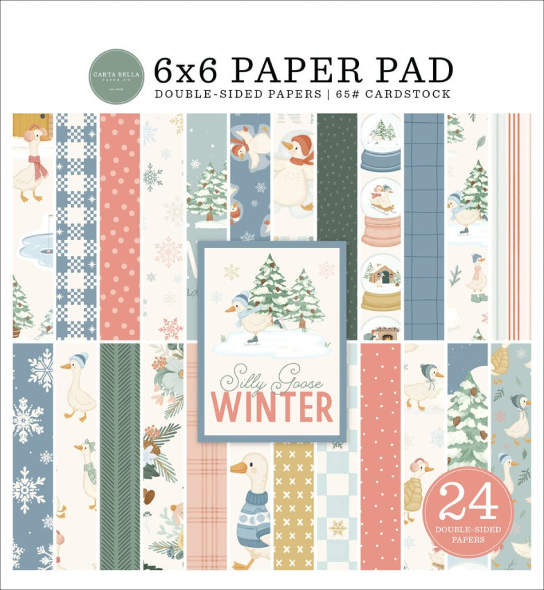 Carta Bella - Designpapier "Silly Goose Winter" Paper Pad 6x6 Inch - 24 Bogen