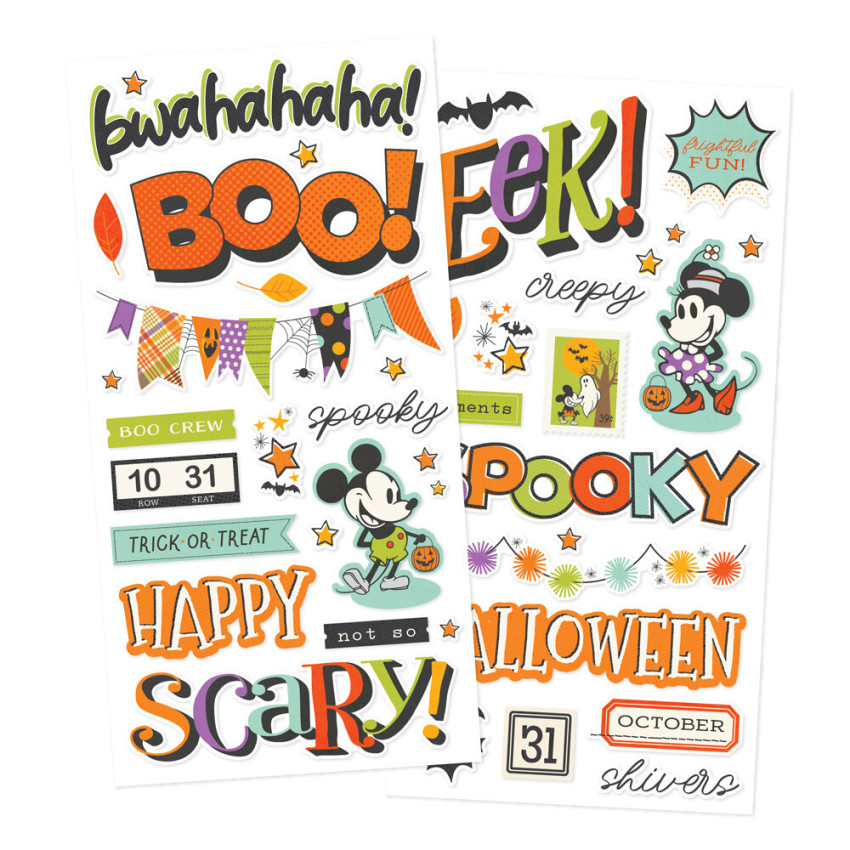 Simple Stories - Aufkleber "Say Cheese Classic Mouse Halloween" Foam Sticker