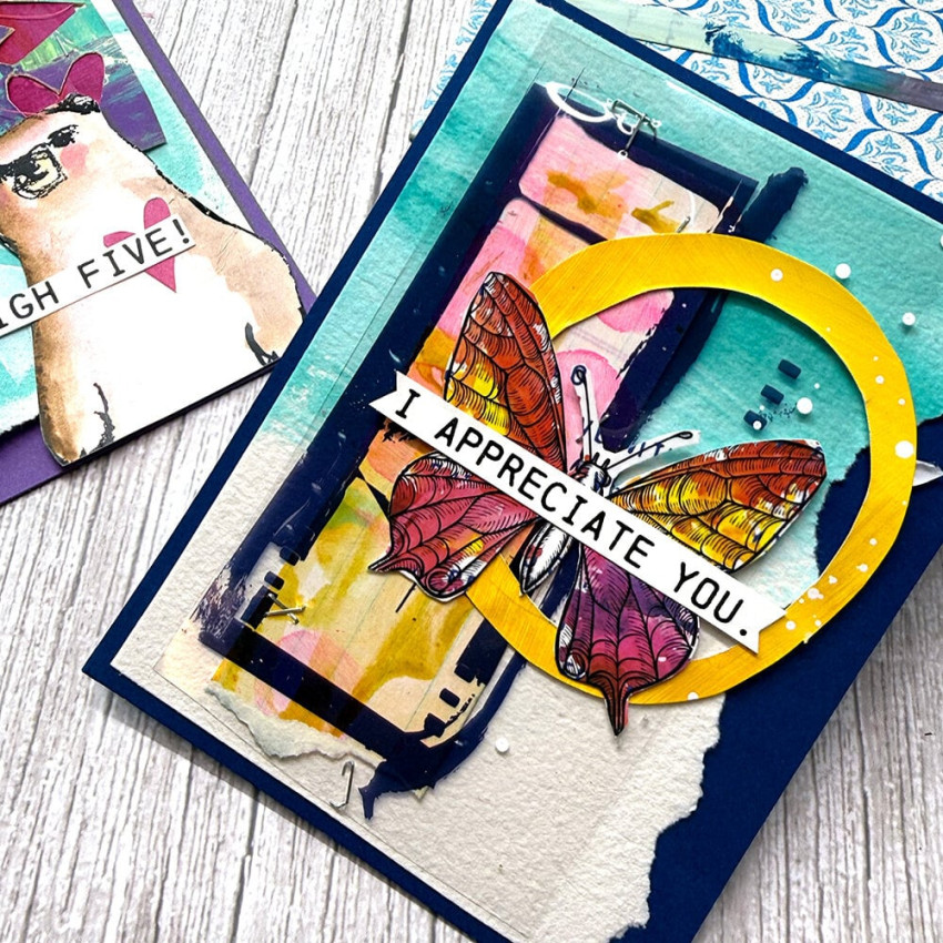 Ranger - Dina Wakley Media Rub-Ons "Flutters"