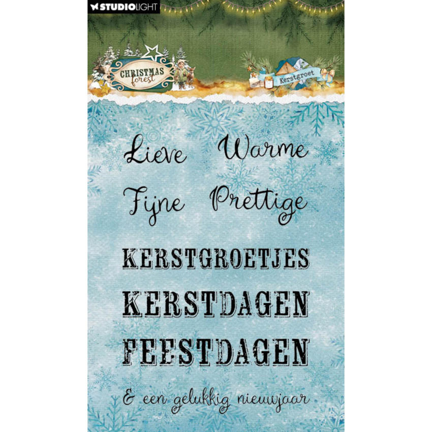 Studio Light - Stempel "Kerstgroet" Christmas Forest Clear Stamps