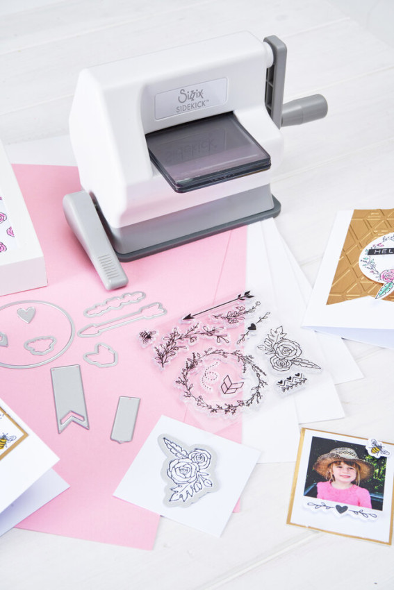 Sizzix - "Sidekick Starter Kit "White & Gray" – Stanz- und Prägemaschine"